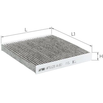 Фильтр салона (с акт углем) Mazda 2 1,25-1,6L/1,4D, 6 1,8-2,3L/2,0Cd, CX-7 2,2-2,5L/2,3D 07- Альфа ALPHA FILTER AF5123A