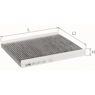 Фильтр салона (с акт углем) HYUNDAI Santa Fe II Альфа ALPHA FILTER AF5130a