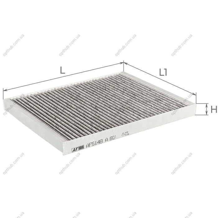Фільтр салону (з акт вугіллям) HYUNDAI Elantra Альфа ALPHA FILTER AF5148a (фото 1)