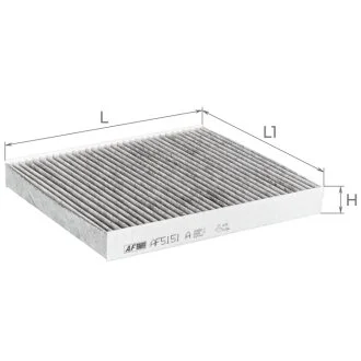 Фільтр салону (з акт вугіллям) HONDA CR-V I, Civic VI, Insight; ROVER Rover 400 Mk II Альфа ALPHA FILTER AF5151a