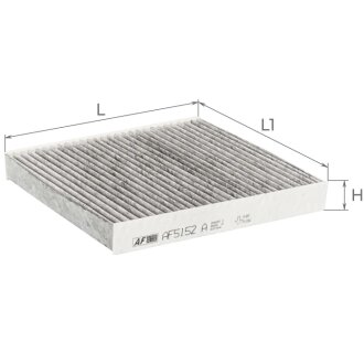 Фильтр салона (с акт углем) ALPHA FILTER AF5152A