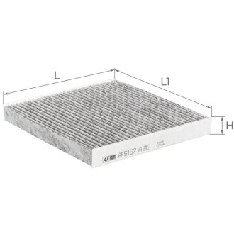 Фільтр салону (з акт вугілля)HONDA CR-V, CR-Z, City, Civic X, HR-V II, Insight, Jazz III, Fit III, Jazz IV, Fit IV Альфа ALPHA FILTER AF5157A