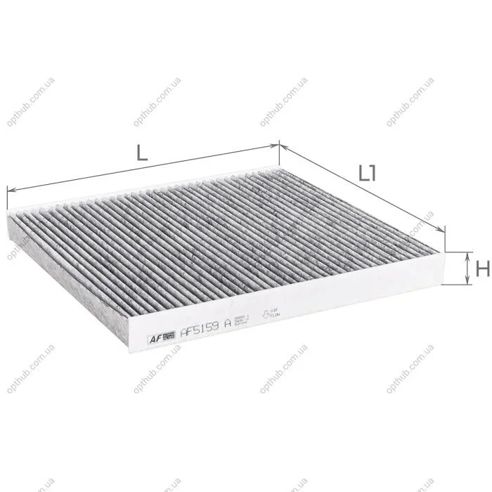 Фільтр салону JEEP GRAND CHEROKEE IV 10- вугільний (вир-во) ALPHA FILTER AF5159a (фото 1)