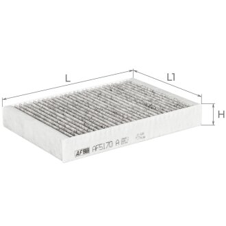 Фильтр салона (с акт углем) MERCEDES-BENZ V-Klasse II, Vito III Альфа ALPHA FILTER AF5170a