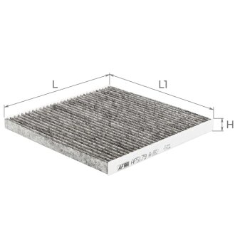 Фильтр салона ISUZU D-MAX 02-12 угольный (выр-во) ALPHA FILTER AF5179a