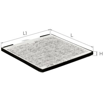 Фильтр салона (с акт углем) Hyundai Eon, i10, i10 II; KIA MOTORS Пиканто I (BA), Пиканто II (TA) Альфа ALPHA FILTER AF5236A