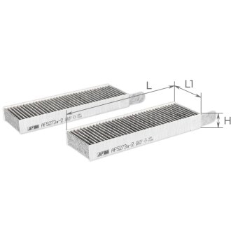 Фильтр салона к-т 2 шт. ALPHA FILTER AF5273A-2