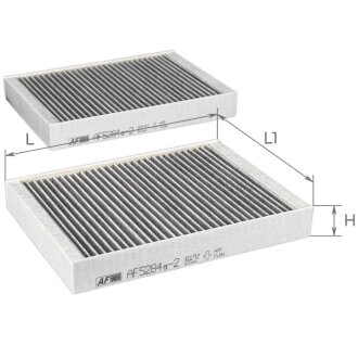 Фильтр салона к-т 2 шт. ALPHA FILTER AF5284A-2