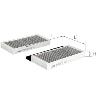 Фильтр салона к-т 2 шт. ALPHA FILTER AF5293A-2