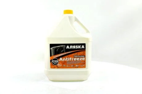 Антифриз Аляsка ANTIFREEZE-40 (желтый) Канистра 10л/9,83 кг АЛЯSКА 5371