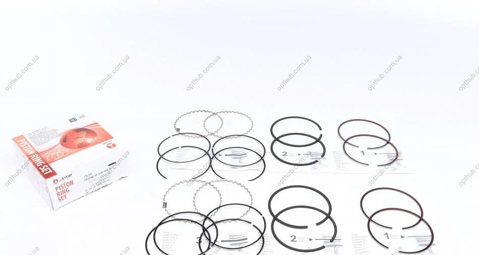 Кильця поршневи Daewoo Lanos 1.5 8V 93-99 (76.50mm/STD) (1.5x1.5x3.0) (к-кт 4 (opt-om) AMP PR-DAE-49-3548-000-SET (фото 1)