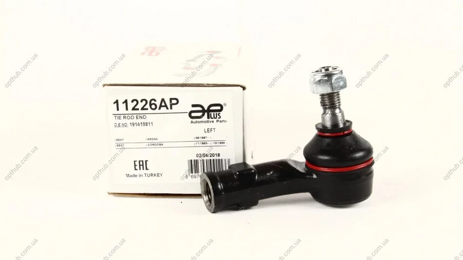 Наконечник рульової передній лівий SEAT IBIZA, CORDOBA, VW GOLF, JETTA, POLO, PASSAT, CADDY, CHERY AMULET APPLUS APLUS 11226AP (фото 1)