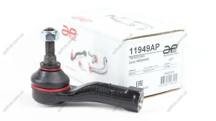 Наконечник рульової передній лівий Nissan Micra (05-) / Renault Scenic, Kangoo, Megane, Clio (96-) APPLUS APLUS 11949AP (фото 1)