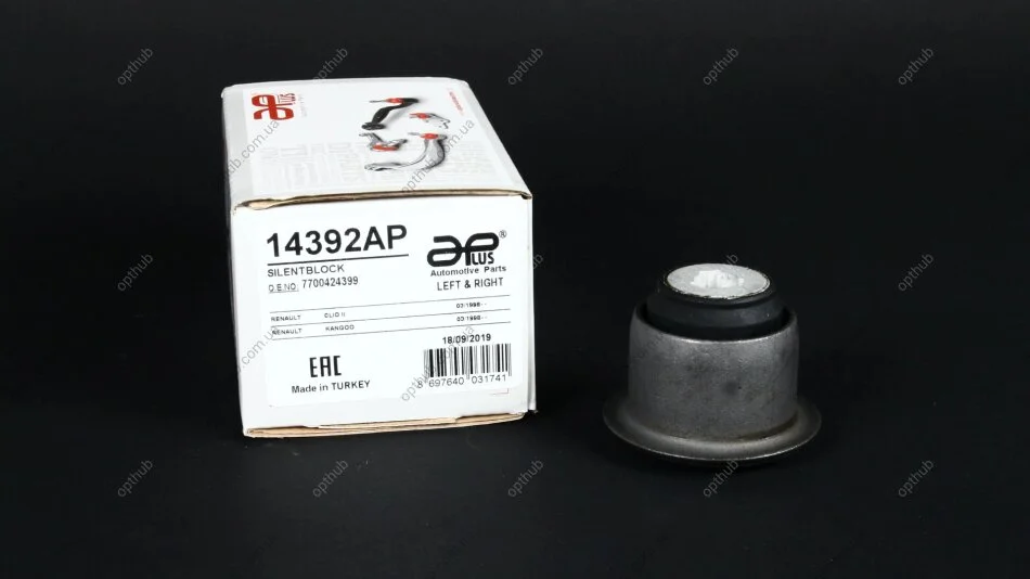 Сайлентблок важеля переднього Renault Kangoo (97-), Clio (96-)/VW Golf, Jetta (93-) APPLUS APLUS 14392AP (фото 1)