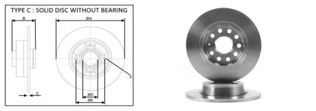 Диск гальмівний APLUS 61288AP