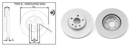 Диск гальмівний передній Volvo XC70 II (136) (09/13-12/16) APPLUS APLUS 61290AP