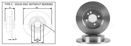 Диск тормозной задний (кратно 2) MINI (R55) (12/12-06/14) APLUS 61299AP