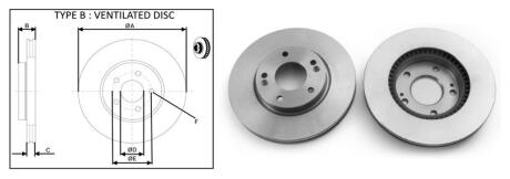 Диск гальмівний передній Hyundai Sonata VI (YF) (06/09-12/15) APPLUS APLUS 61307AP