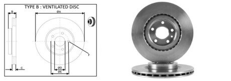 Диск гальмівний передній (кратно 2) FIAT DOBLO Фургон/универсал (263_) (02/10-) APPLUS APLUS 61338AP