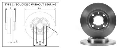 Диск гальмівний передній Peugeot 206 (04/99-03/09) APPLUS APLUS 61352AP