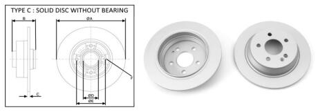 Диск тормозной задний MB Vito Bus (W639) (09/03-) APPLUS APLUS 61366AP