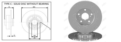 Диск гальмівний APLUS 61384AP