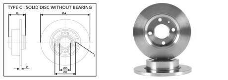 Диск гальмівний передній Skoda Felicia Cube (6U5) (11/95-12/01) APPLUS APLUS 61418AP