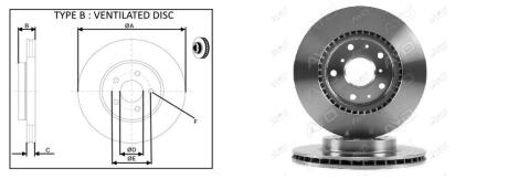 Диск гальмівний передній (кратно 2) Suzuki SX4 (EY, GY) (06/06-12/15) APLUS 61423AP