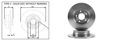 ДИСК ГАЛЬМIВНИЙ ПЕРЕДНIЙ ПРАВИЙ APLUS 61457AP