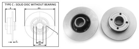 ДИСК ГАЛЬМIВНИЙ ПЕРЕДНIЙ ПРАВИЙ APLUS 61481AP