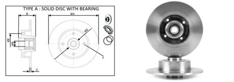 ДИСК ГАЛЬМIВНИЙ ПЕРЕДНIЙ ПРАВИЙ APLUS 61481BAP