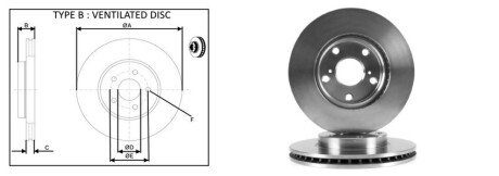 Диск гальмівний передній (кратно 2) TOYOTA AURIS TOURING S (07/13-) APPLUS APLUS 61508AP