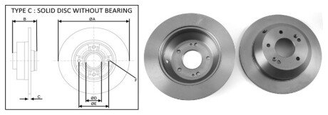 Диск гальмівний задній (кратно 2) KIA SORENTO II (XM) (09/09-) APPLUS APLUS 61566AP