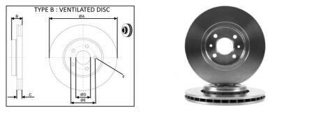 Диск гальмівний APLUS 61620AP