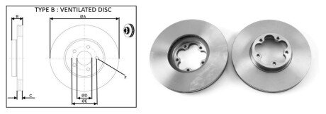 Диск гальмівний передній (кратно 2) FORD TRANSIT VII (V363) автобус (08/13-) APPLUS APLUS 61653AP