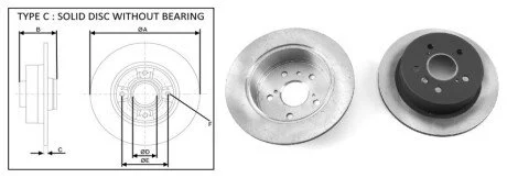 Диск гальмівний задній (кратно 2) TOYOTA CAMRY седан (_V5_) (09/11-) APPLUS APLUS 61675AP