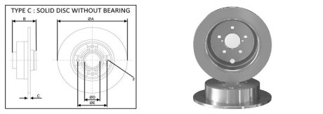 ДИСК ГАЛЬМIВНИЙ ПЕРЕДНIЙ ПРАВИЙ APLUS 61678AP