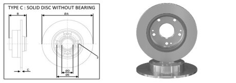 Диск гальмівний APLUS 61688AP