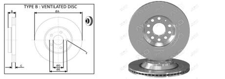 Диск гальмівний задній (кратно 2) Audi A3 Sportback (8YA) (11/19-) APLUS 61948AP