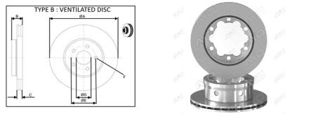 Диск гальмівний задній MB Sprinter 3-t Bus (B903) (02/95-05/06) APPLUS APLUS 62015AP
