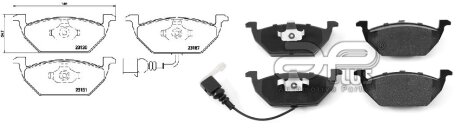 Колодки гальмiвнi, лiв/прав, пер APLUS 71134AAP