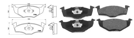 Колодки тормозные, лев/прав, пер. APLUS 71224AAP