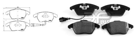 Колодка гальмівна перед VW TOURAN (1T1, 1T2) (02/03-05/10) APPLUS APLUS 71240BAAP