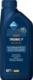 Масла моторные HighTronic F 5W-30 1л HIGHTRONIC F 5W-30 12X1L ARAL 5W30 HI TR F 1L