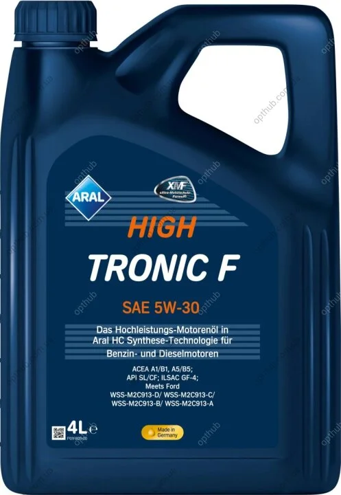 Олива моторна HighTronic F 5W-30 4л HIGHTRONIC F 5W-30 4X4L -ua ARAL 5W30 HI TR F 4L (фото 1)