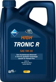 Масла моторные HighTronic R 5W-30 4л HIGHTRONIC R 5W-30 4X4L ARAL 5W30 HI TR R 4L