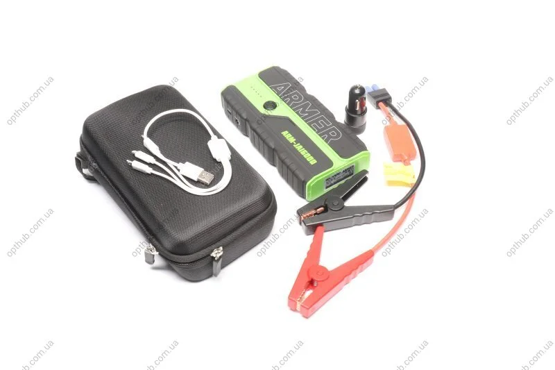 Пуско-зарядное устройство автономное (power booster), 16000 mAh, 800A, 12V ARMER ARM-JA16000 (фото 1)