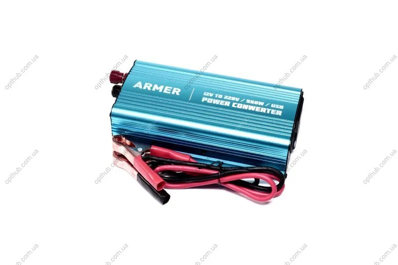 Преобразователь напряжения 12V-220V/550W/USB/мод.волна ARMER ARM-PI600 (фото 1)
