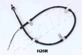 Трос ручного гальма ЗЗАДУ ПРАВОРУЧ HYUNDAI GETZ 1.4 09.2005 - 06.2009; GETZ 1.1 09.2002 - 06.2009; -ua ASHIKA 131-0H-H26R (фото 1)