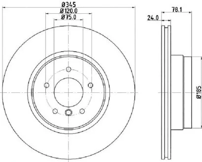 Диск гальмівний ASHIKA 61-00-0132C